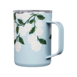 16oz Rifle Paper Mug Gloss Blue Hydrangea